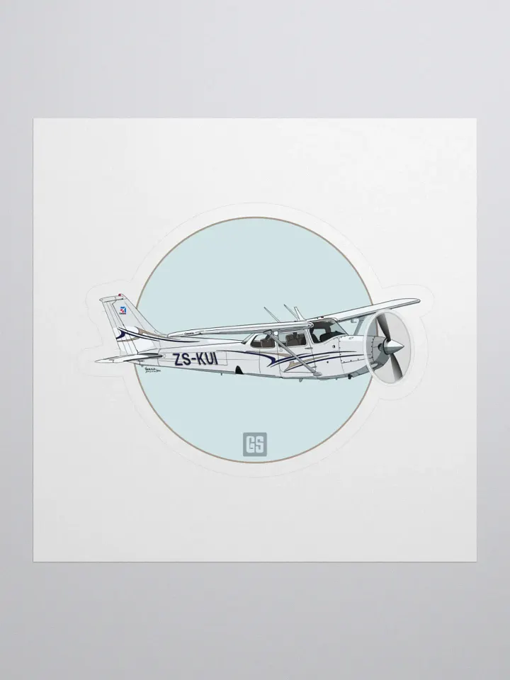 Cessna 172 RG Kiss Cut Sticker Aviation Art product image (1)