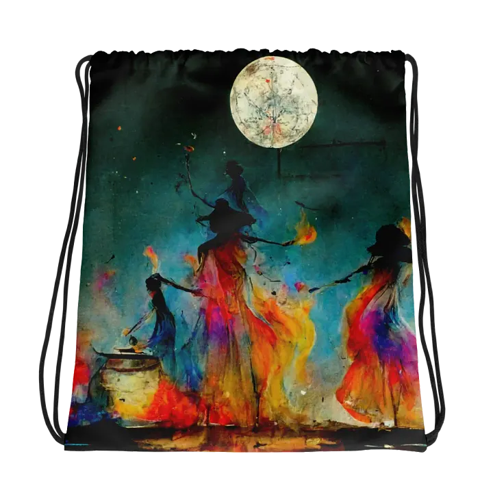 Moonlit Celebration Drawstring Bag product image (1)
