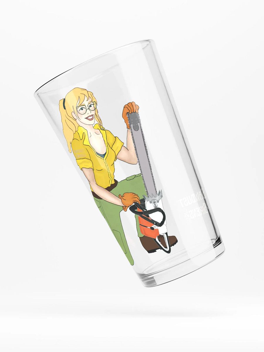 Blonde Chainsaw Pinup Pint Glass product image (2)