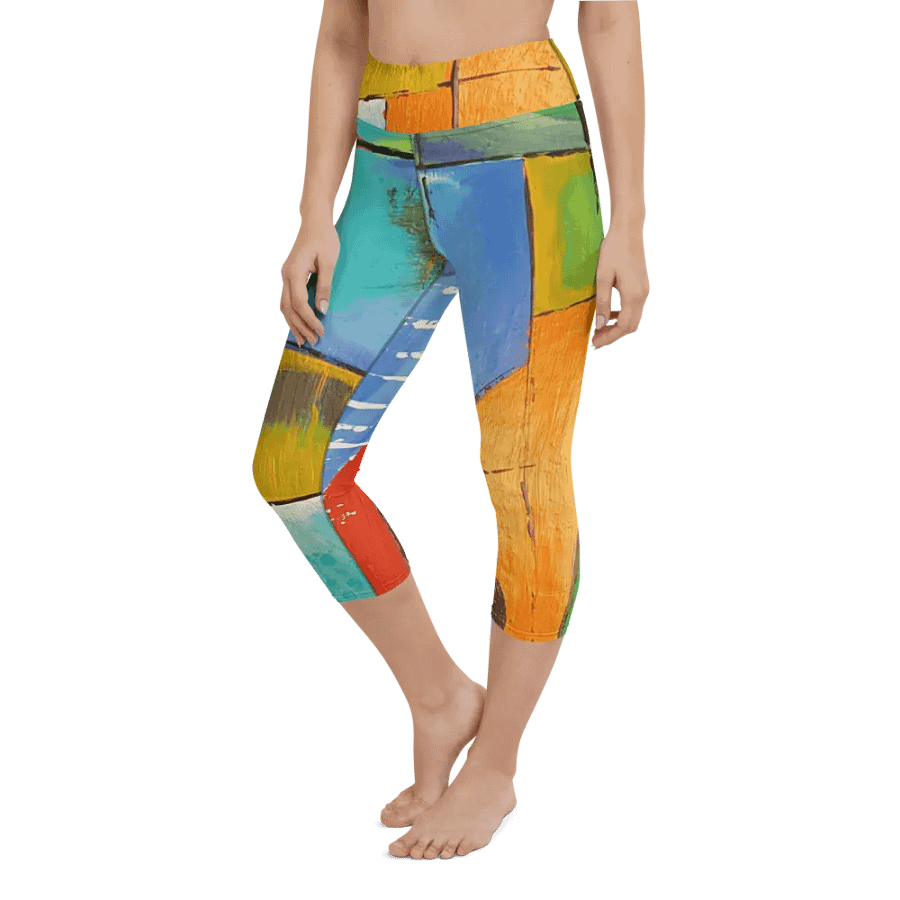 original painting printed on leggings, yoga leggings, work out with style product image (12)