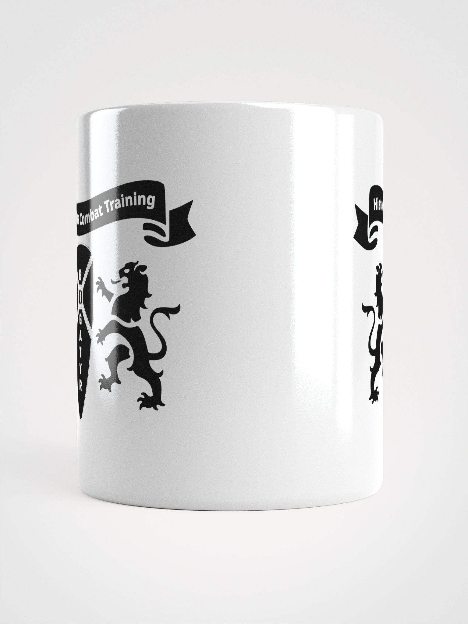 White Glossy Mug - black HACT logo product image (14)