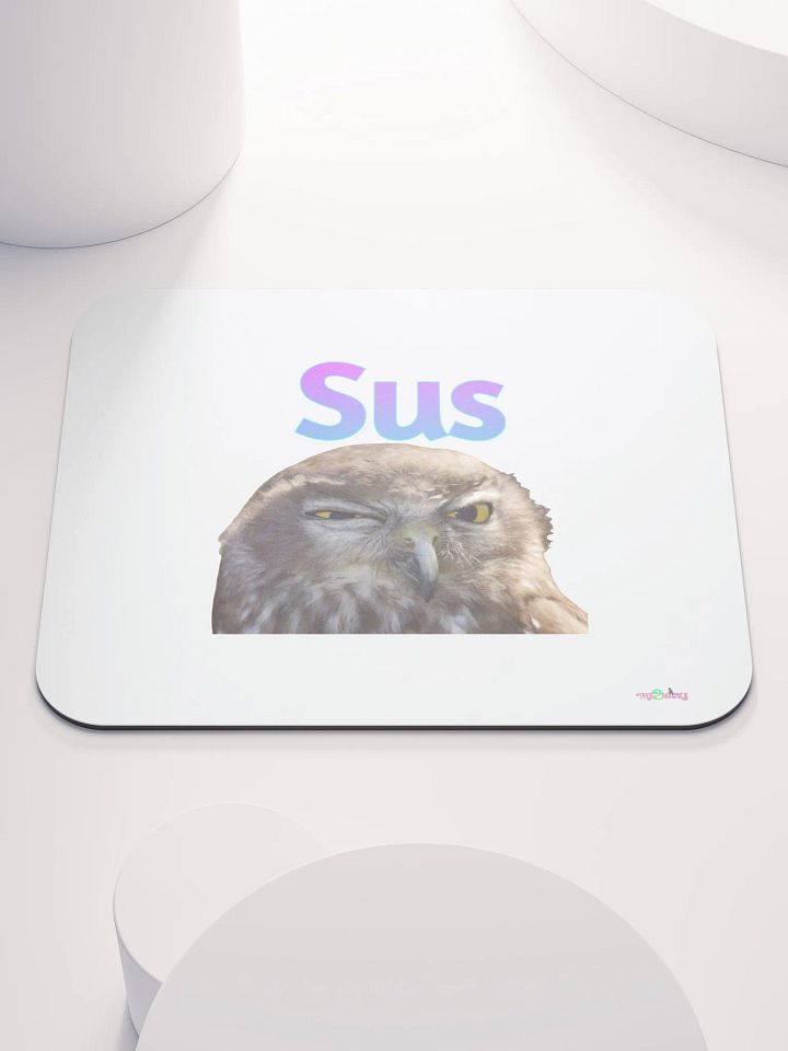 Sus Owl Classic Mouse Pad (White) product image (2)