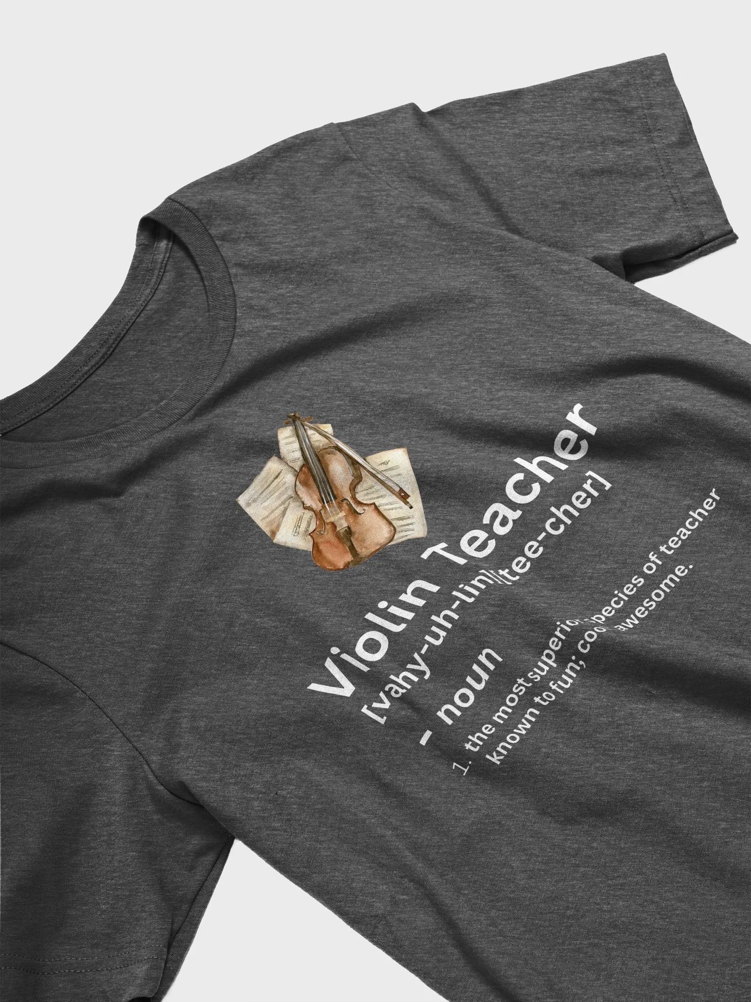 Violin Teacher Funny Noun Definition - Unisex T-shirt Bella Canvas 3001 product image (11)