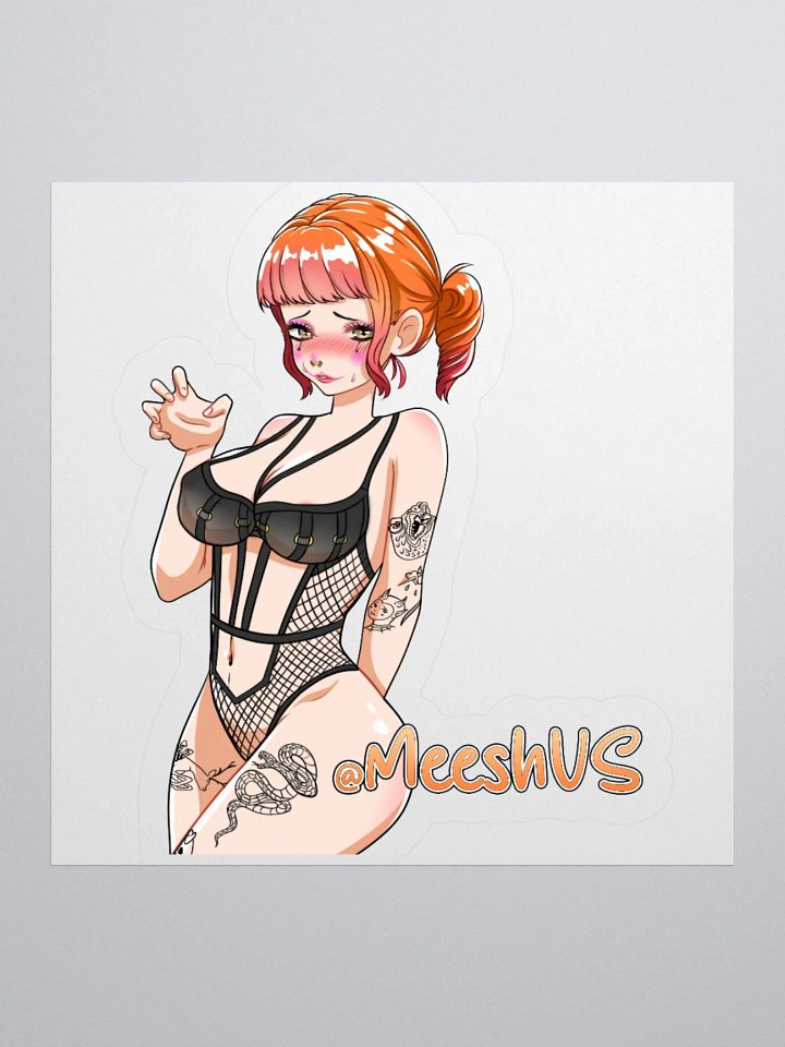 MeeshVS Clown Girl Sticker (Red and Orange Hair) product image (1)