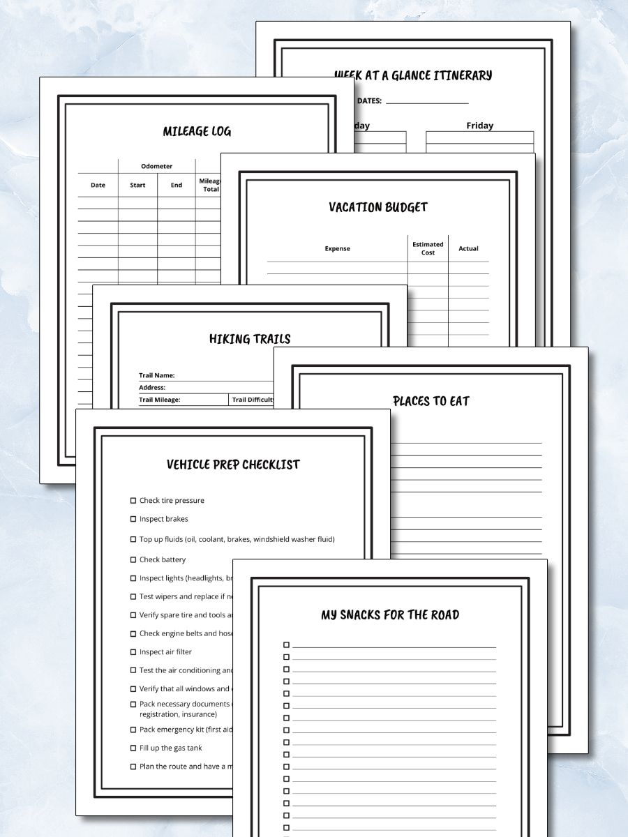 Printable Road Trip Travel Planner product image (2)
