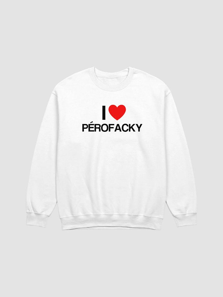 I ♥️ Perofacky Crewneck white product image (1)