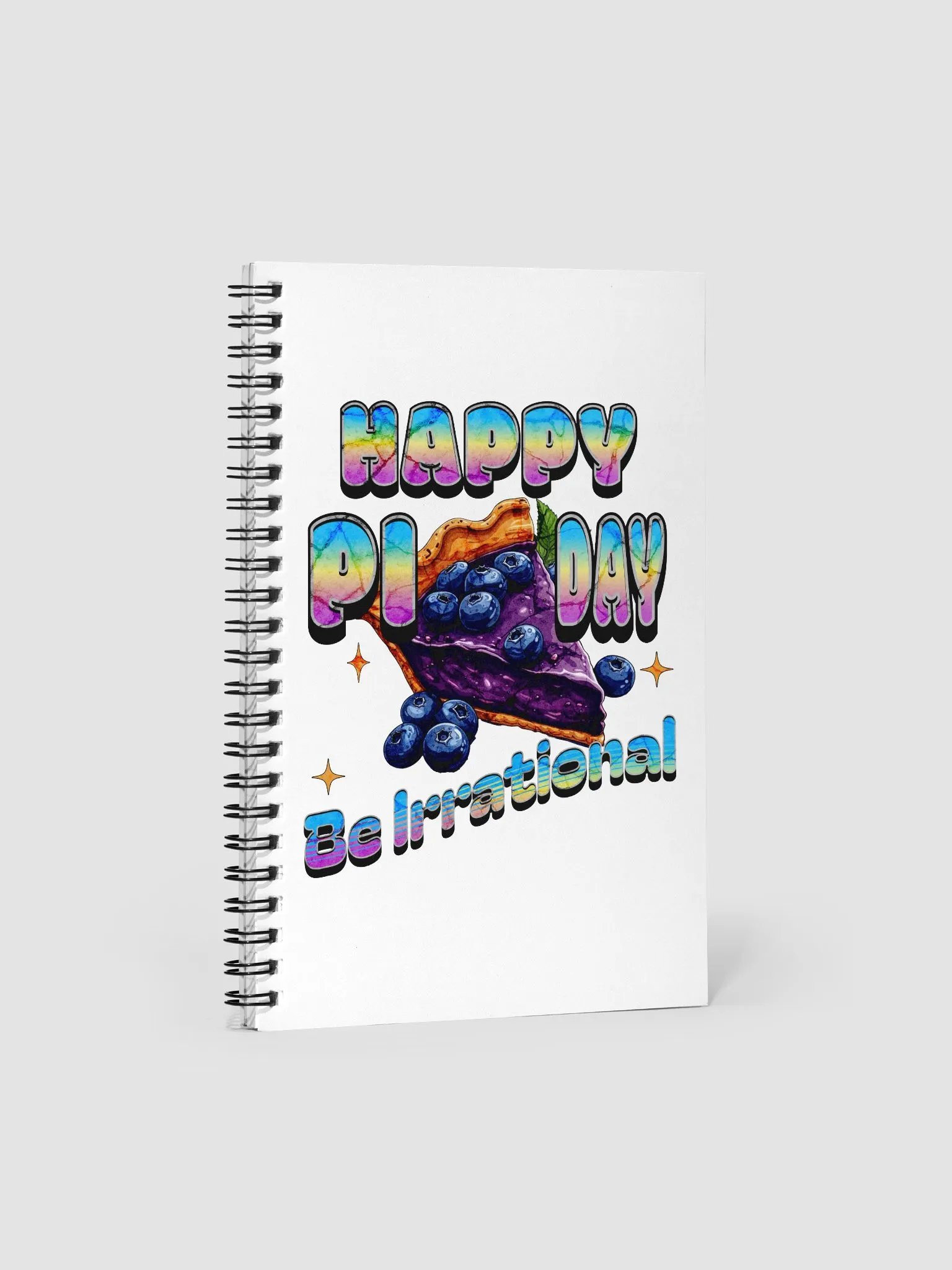 Happy Pi Day Be Irrational Rainbow Delight Spiral Notebook product image (2)