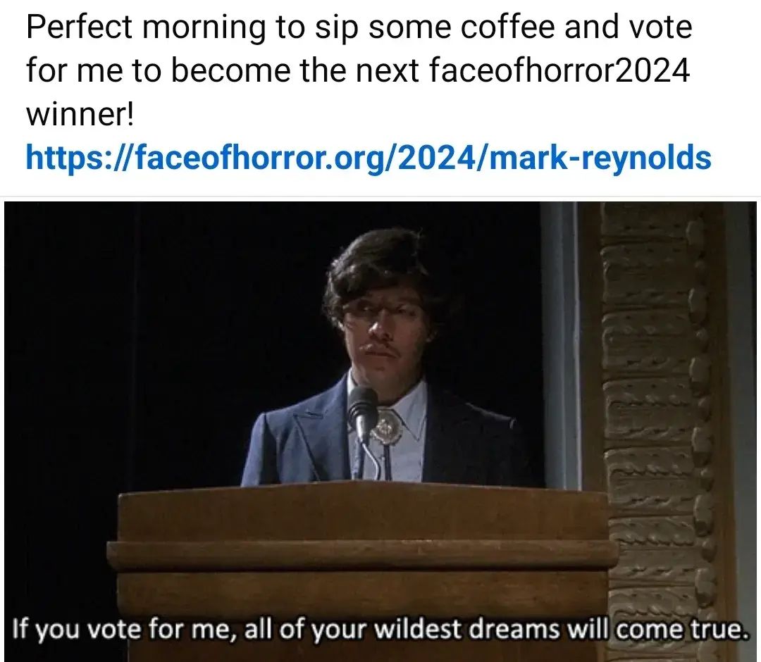 don't forget to vote today! it's fast and free!  link in bio and comments, please vote🙏  #faceofhorror2024 #faceofhorror #d01n_u5 #spg #twitch #gamer 