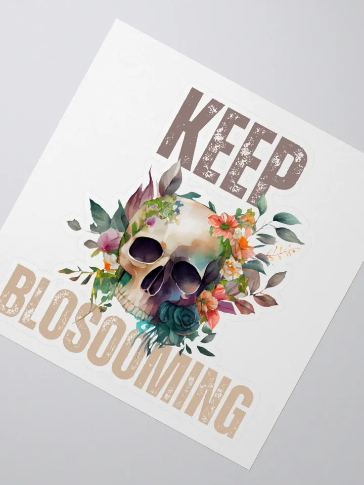 Keep Blooming Skull Sticker product image (2)