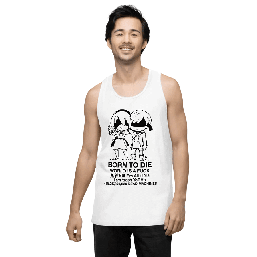 BORN TO DIE - TANKTOP - WHITE product image (3)