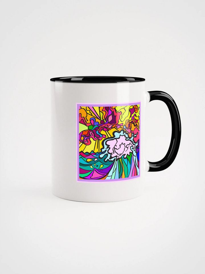 Vibrant Swirls Ceramic Mug – Wave at Sunset product image (2)