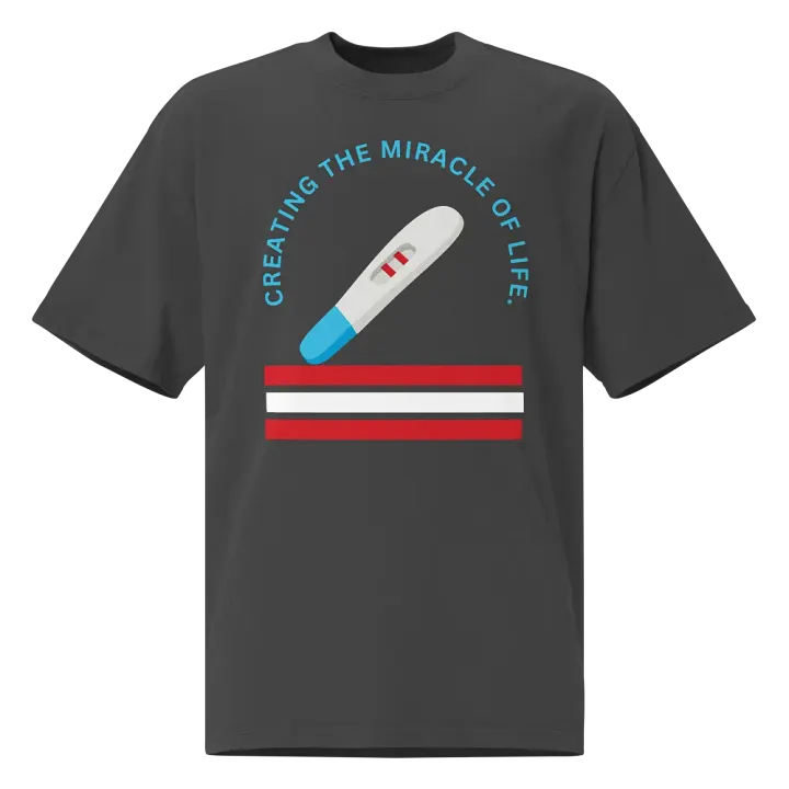 Miracle of Life Pregnancy Test Oversized Tee product image (1)