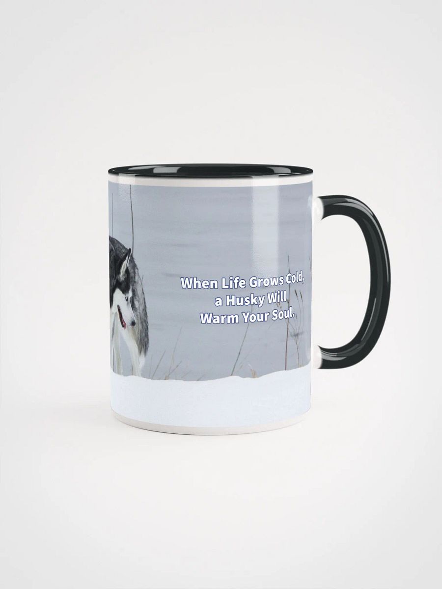 Mug Color In - Blue Eye Siberian Husky in the Snow product image (3)