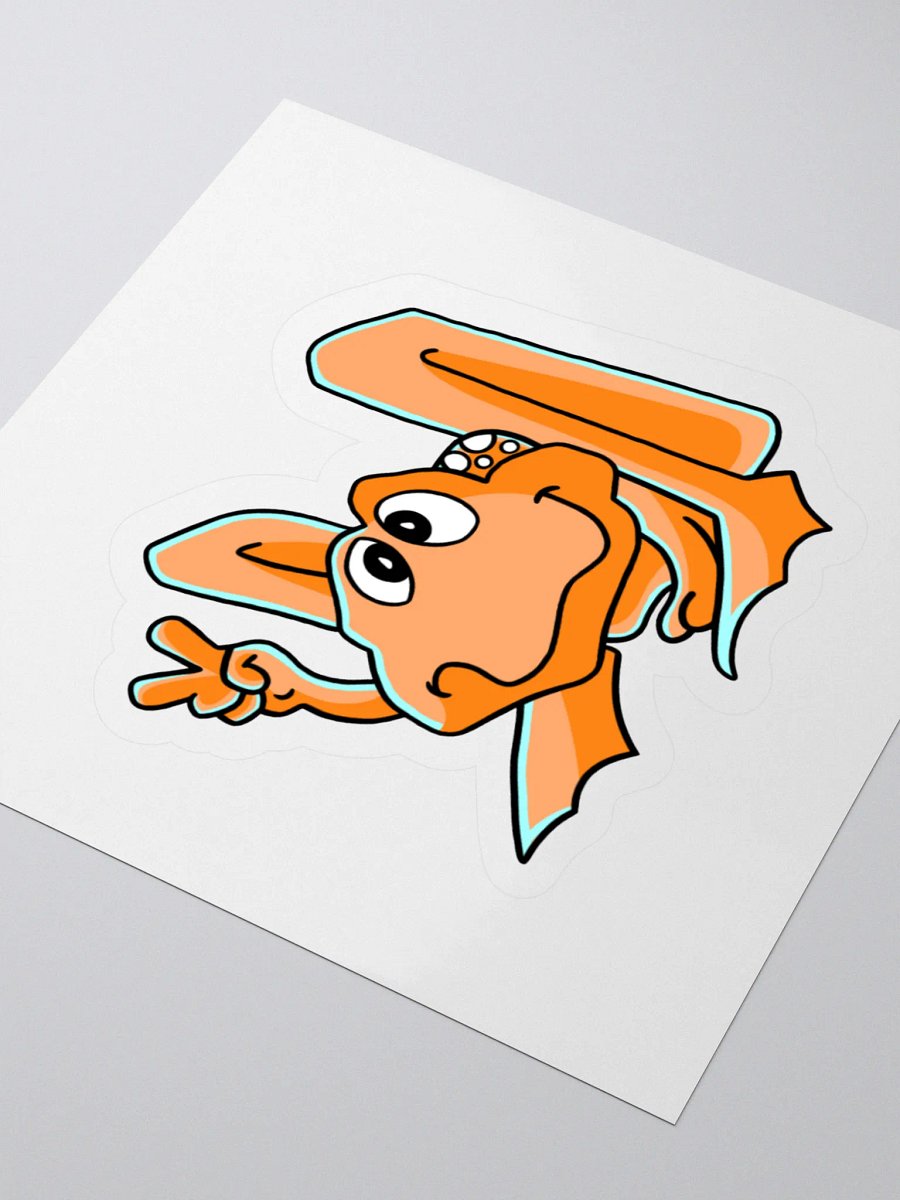 Peace frog orange sticker product image (3)