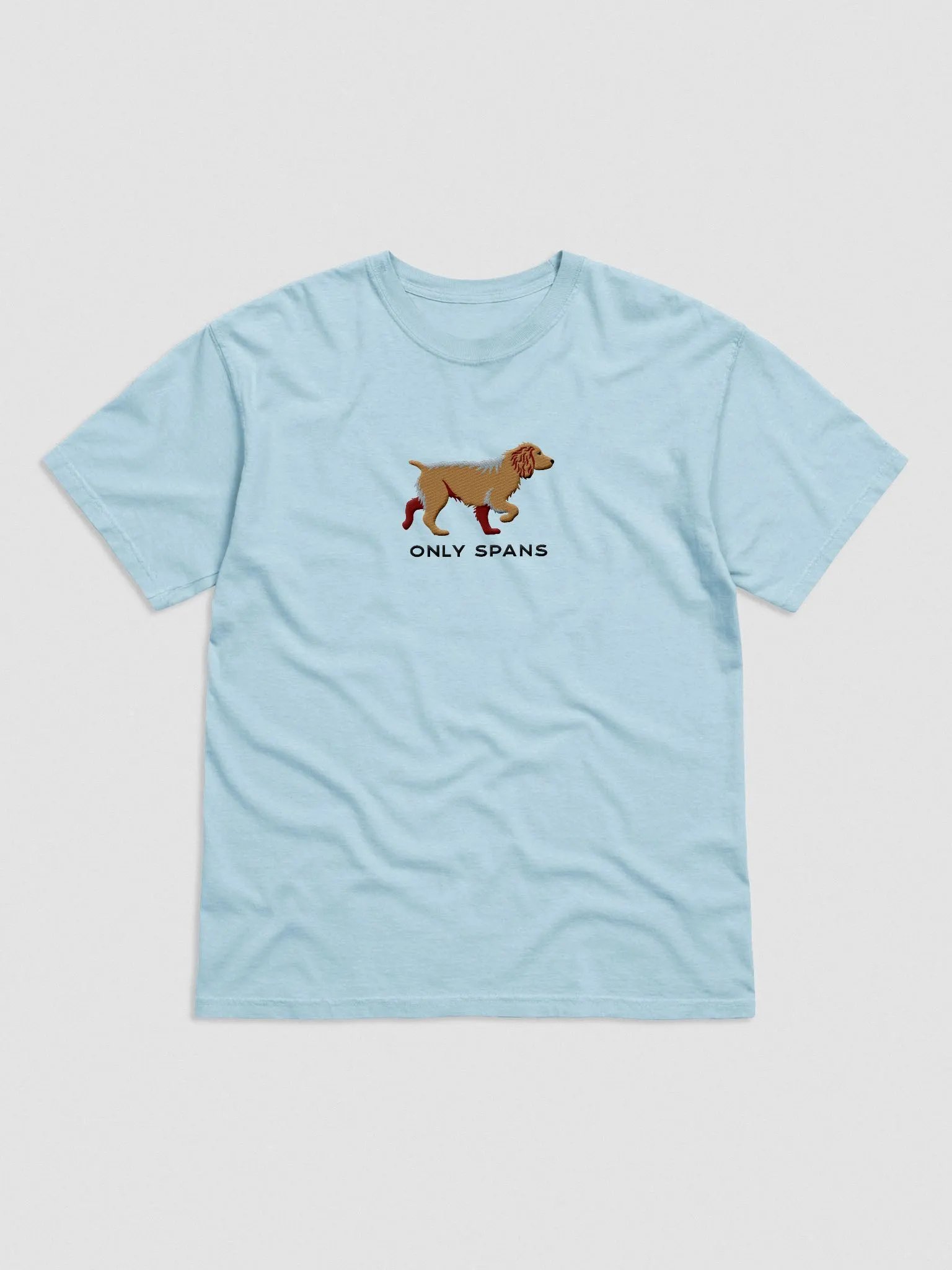 Only Spans T-Shirt(Embroidered) of a Working Cocker Spaniel(Tan) product image (4)