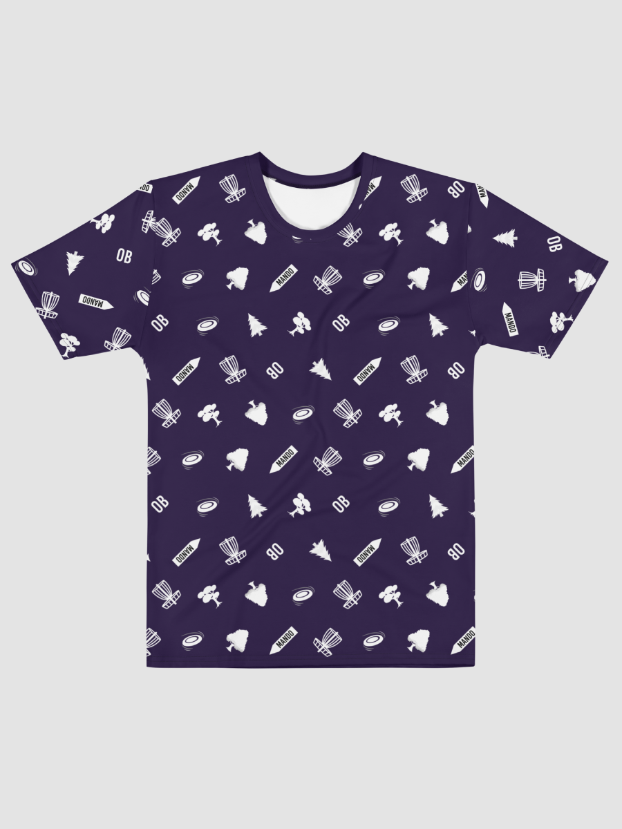 All-Over Print disc-golf Crew Neck T-Shirt - Blue product image (2)