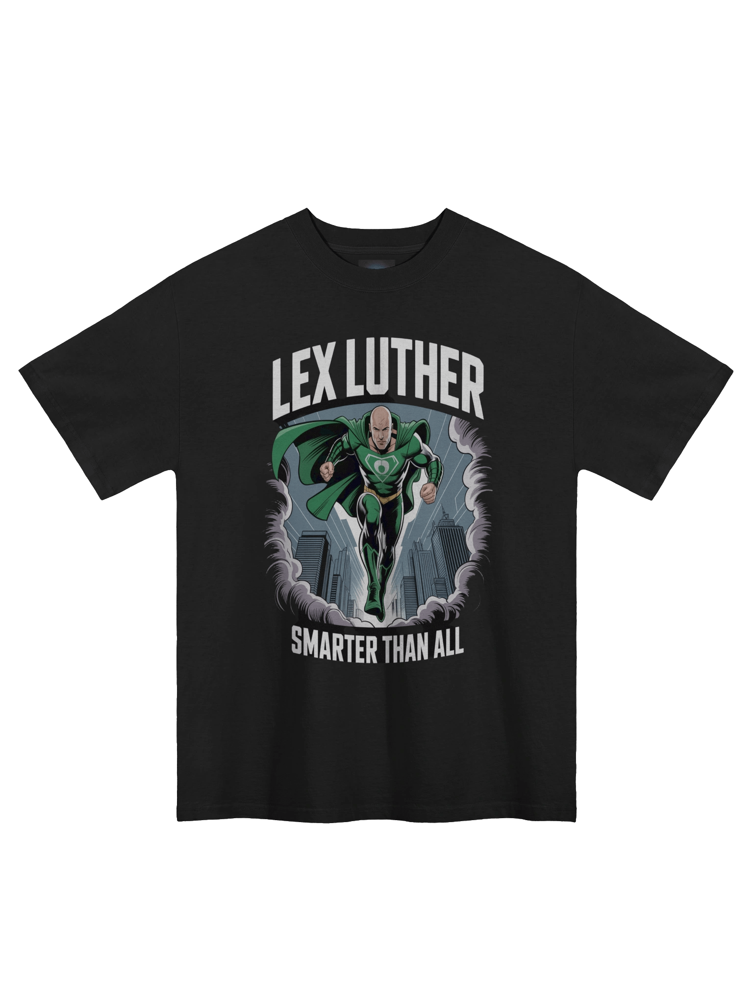 Lex Luthor's Emerald Supremacy Surge – Premium Oversized Faded T-Shirt product image (3)