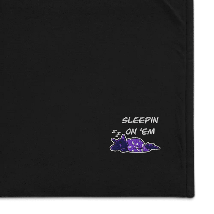 The Wolf's "Sleepin On 'Em" Embroidered Premium Sherpa Blanket product image (1)