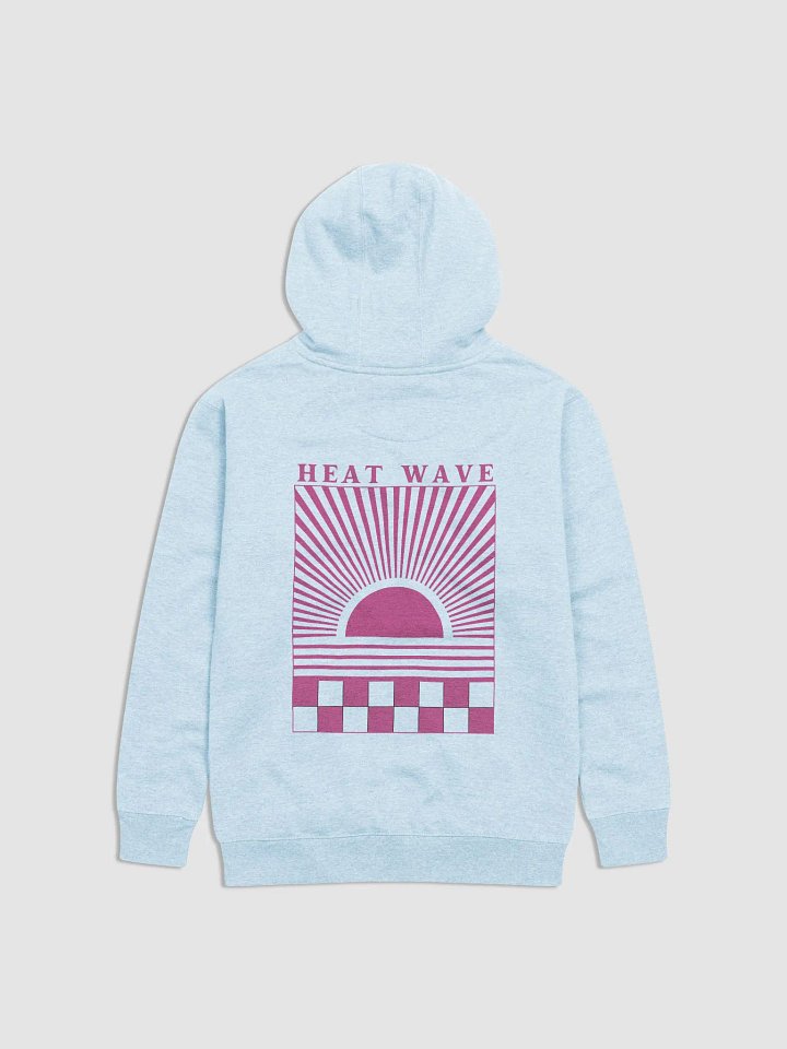 Heat Wave Retro Sunset Unisex Hoodie - Sky Blue product image (1)