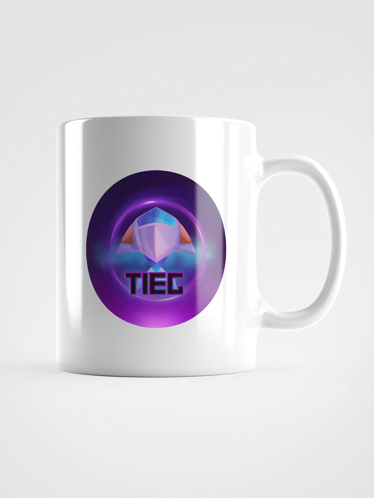 Futuristic Emblem White Glossy Mug TIEG product image (3)