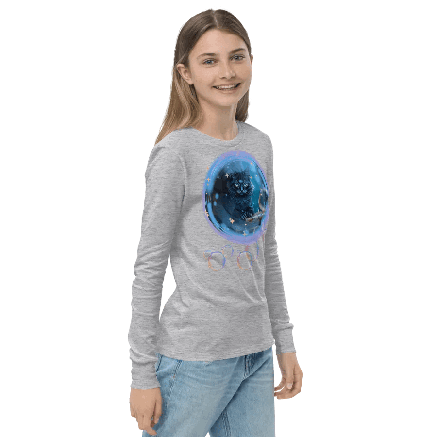 Bubble Cat Youth Long Sleeve T-Shirt product image (24)