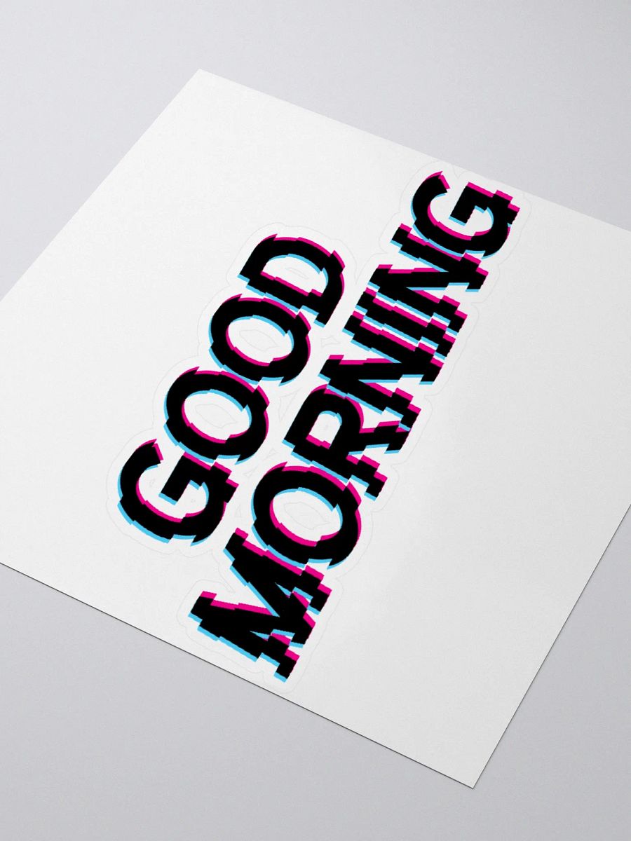 Black Good Morning Sticker product image (3)