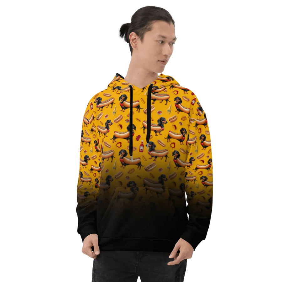 Dachshund Delight All-Over Hoodie (Poison) product image (8)