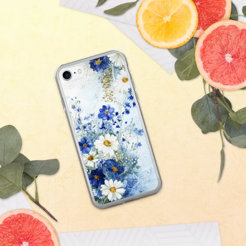 Elegant Blue Floral iPhone Case – Delicate Watercolor Design product image (337)