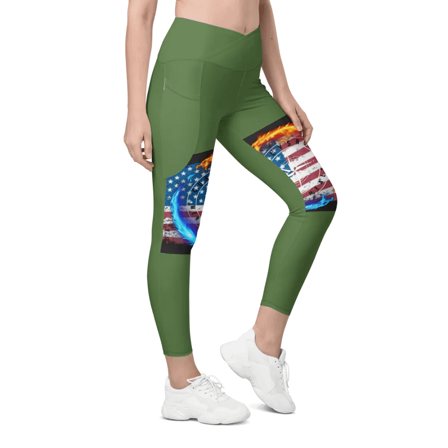 Leggings w pockets fern green product image (4)