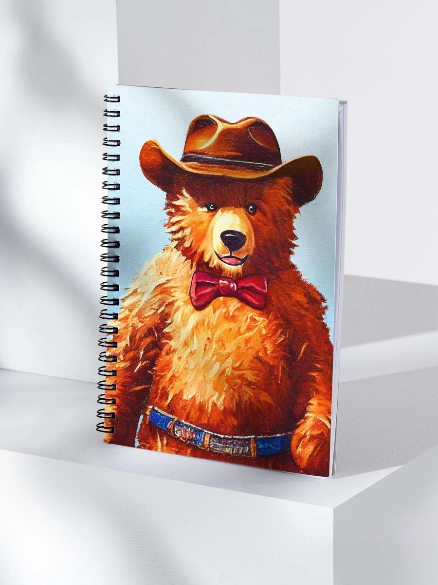Cowboy Teddy Bear Spiral Notebook product image (4)