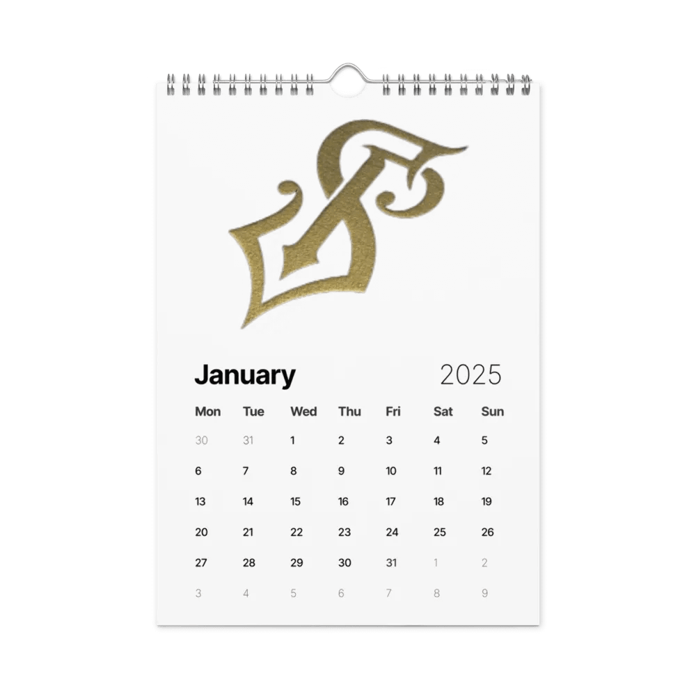 Golden Ornamental R 2025 Wall Calendar product image (6)