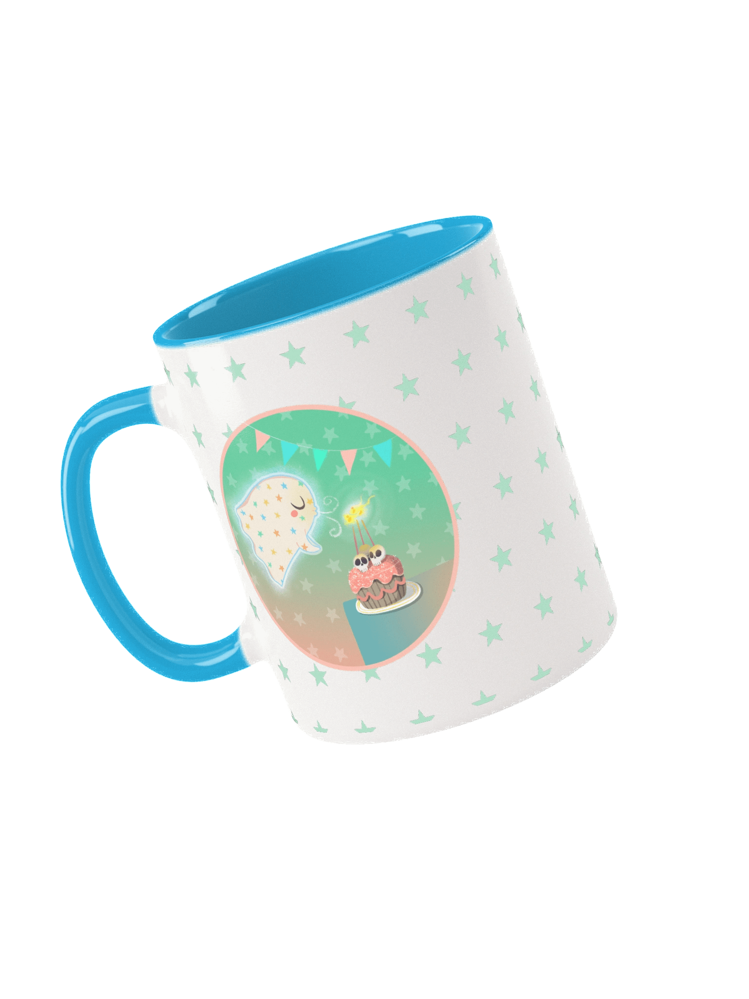 Pastel Little Ghost Birthday Cake - Ceramic Mug product image (10)