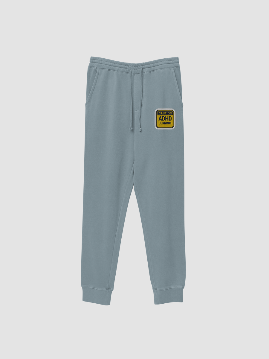 CAUTION: ADHD BURNOUT pigment-dyed sweatpants (bubble design) product image (2)