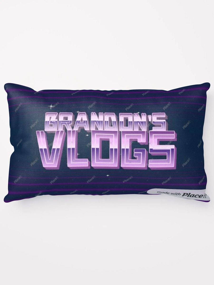 Brandon's vlogs Logo 80's style Pillow product image (14)