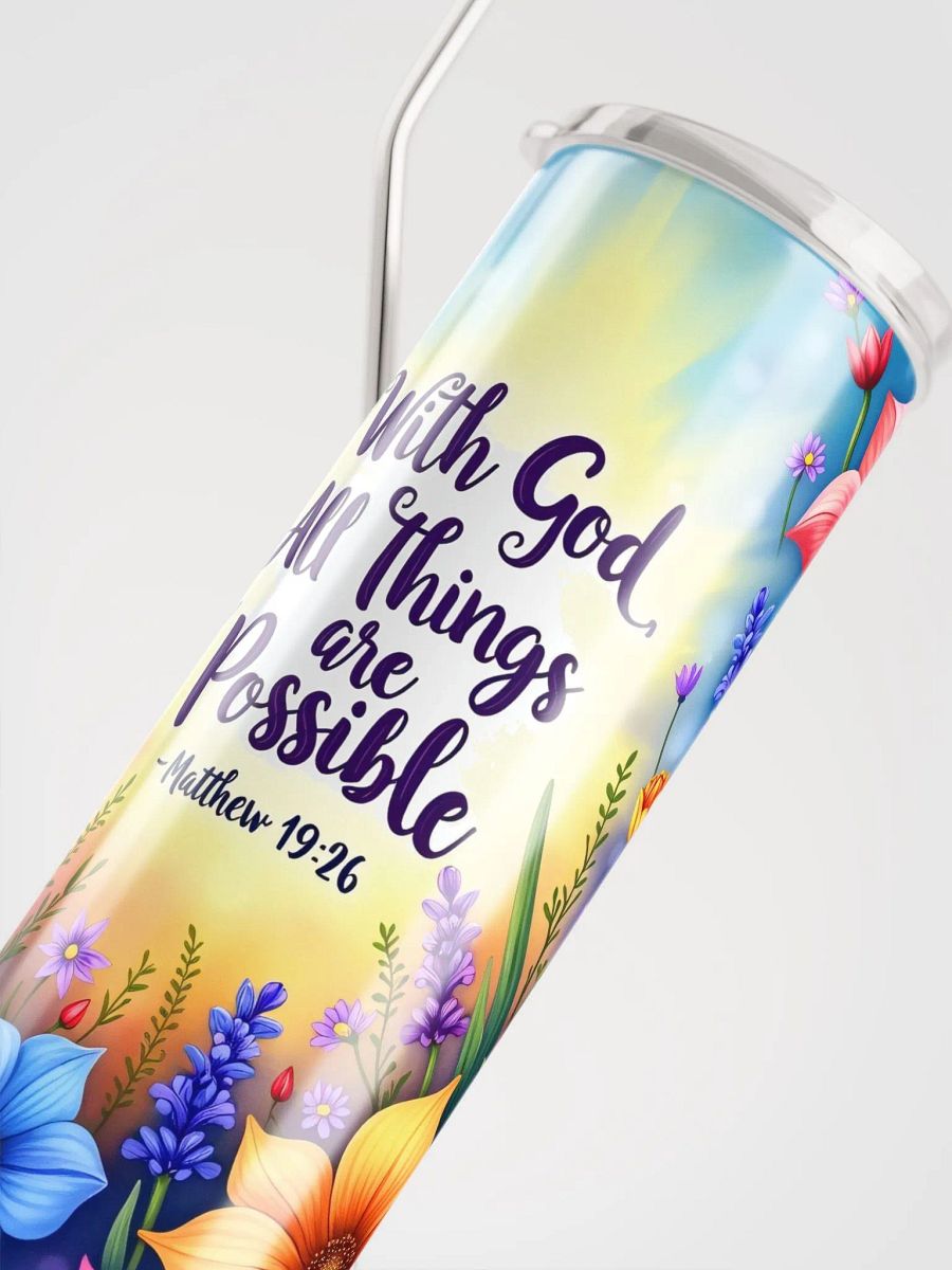 With God All Things are Possible Stainless Steel Tumbler product image (5)