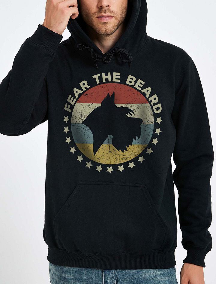 Fear the Beard Schnauzer Hooded Sweatshirt | Funny Hoodie for Schnauzer Paw-rents product image (1)