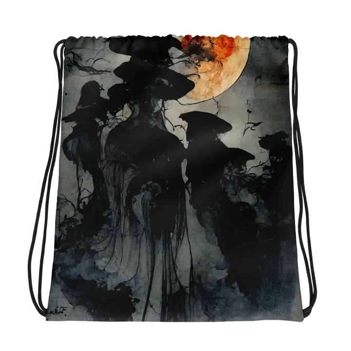 Mystical Moonlight Drawstring Backpack product image (1)
