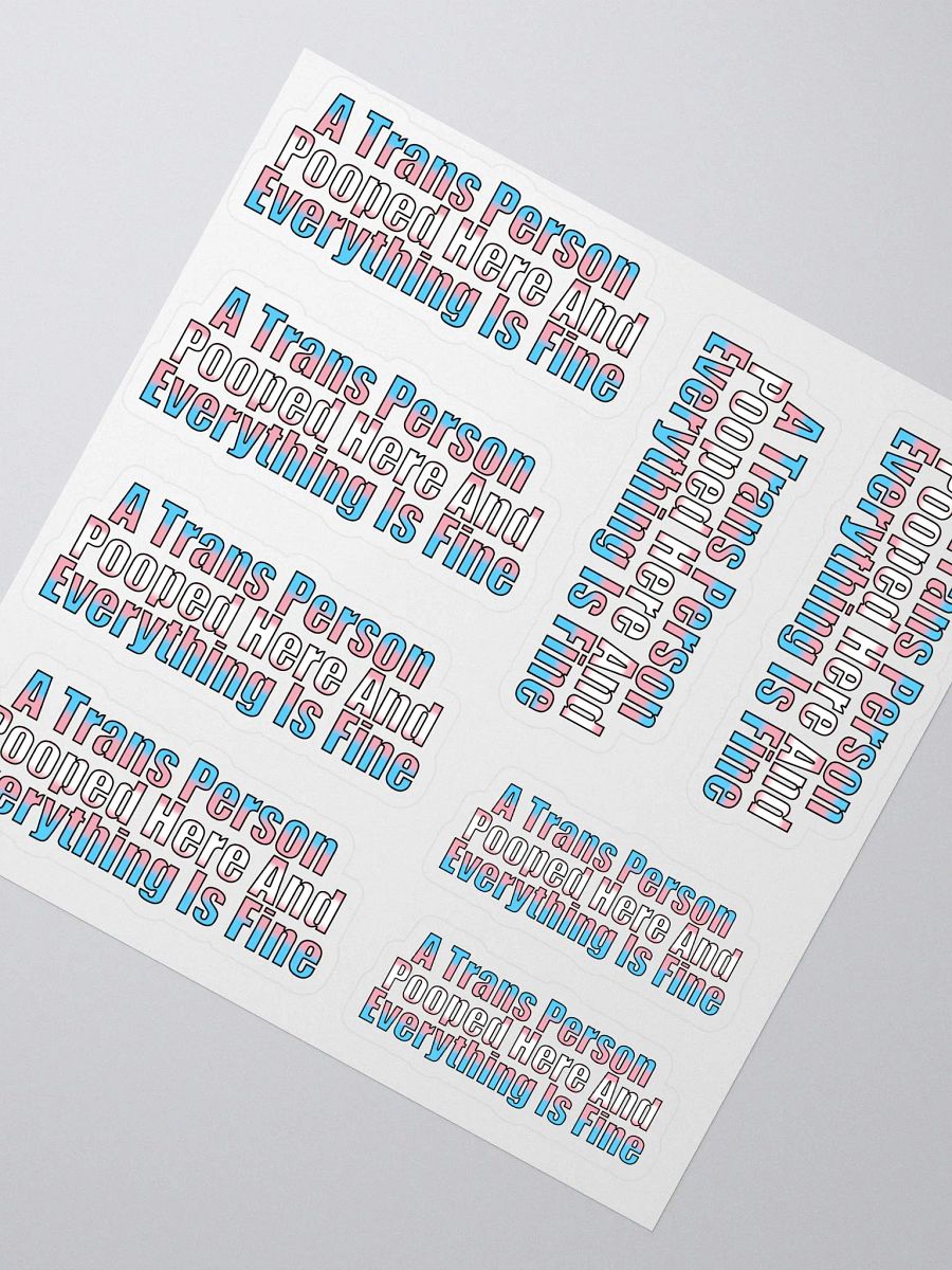 A Trans Person Pooped Here Stickers product image (2)