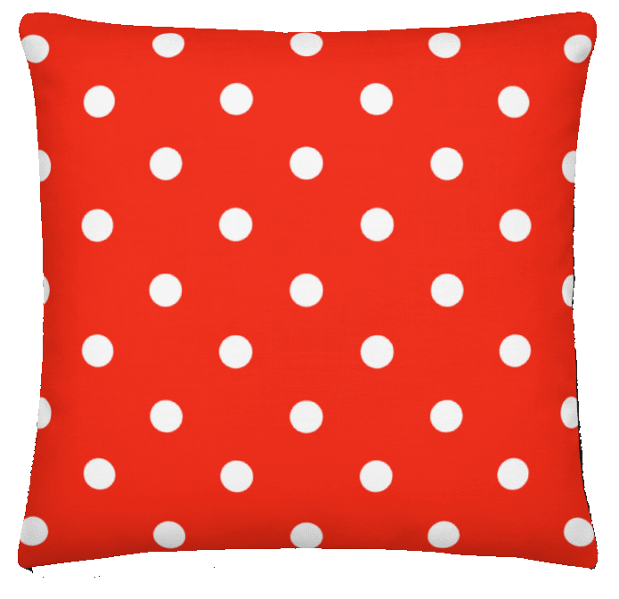 White Polka Dots on Red Premium Throw Pillow product image (2)