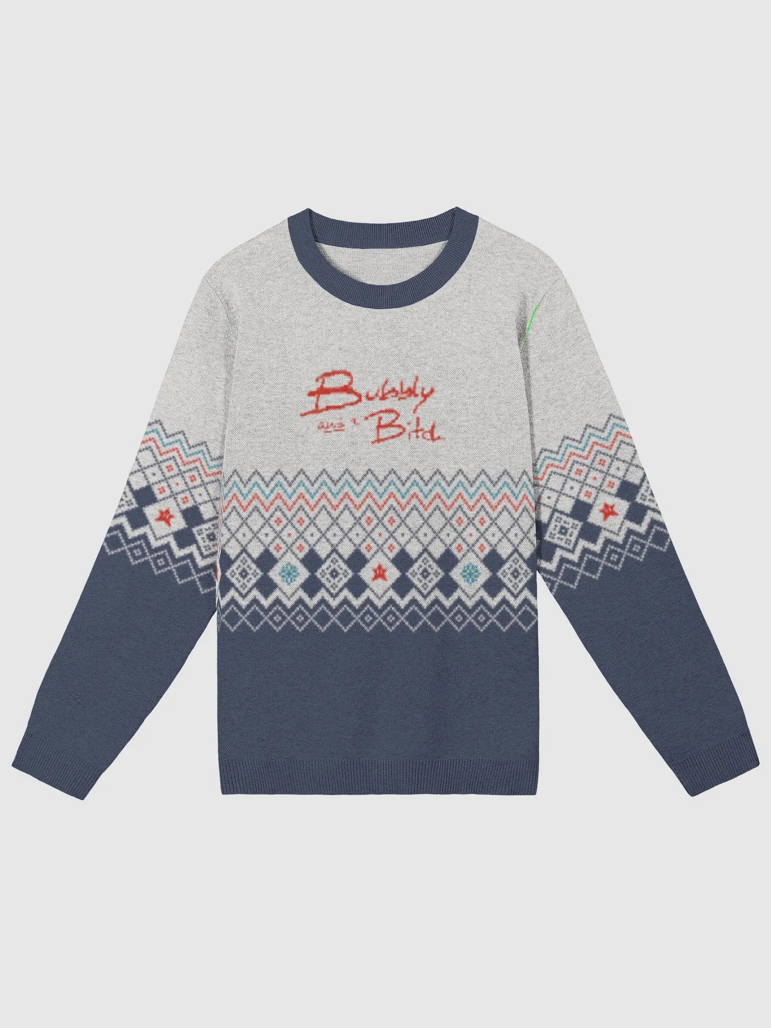 Bubbly and a B*tch (holiday sweater 1) knitwear classic crewneck product image (2)