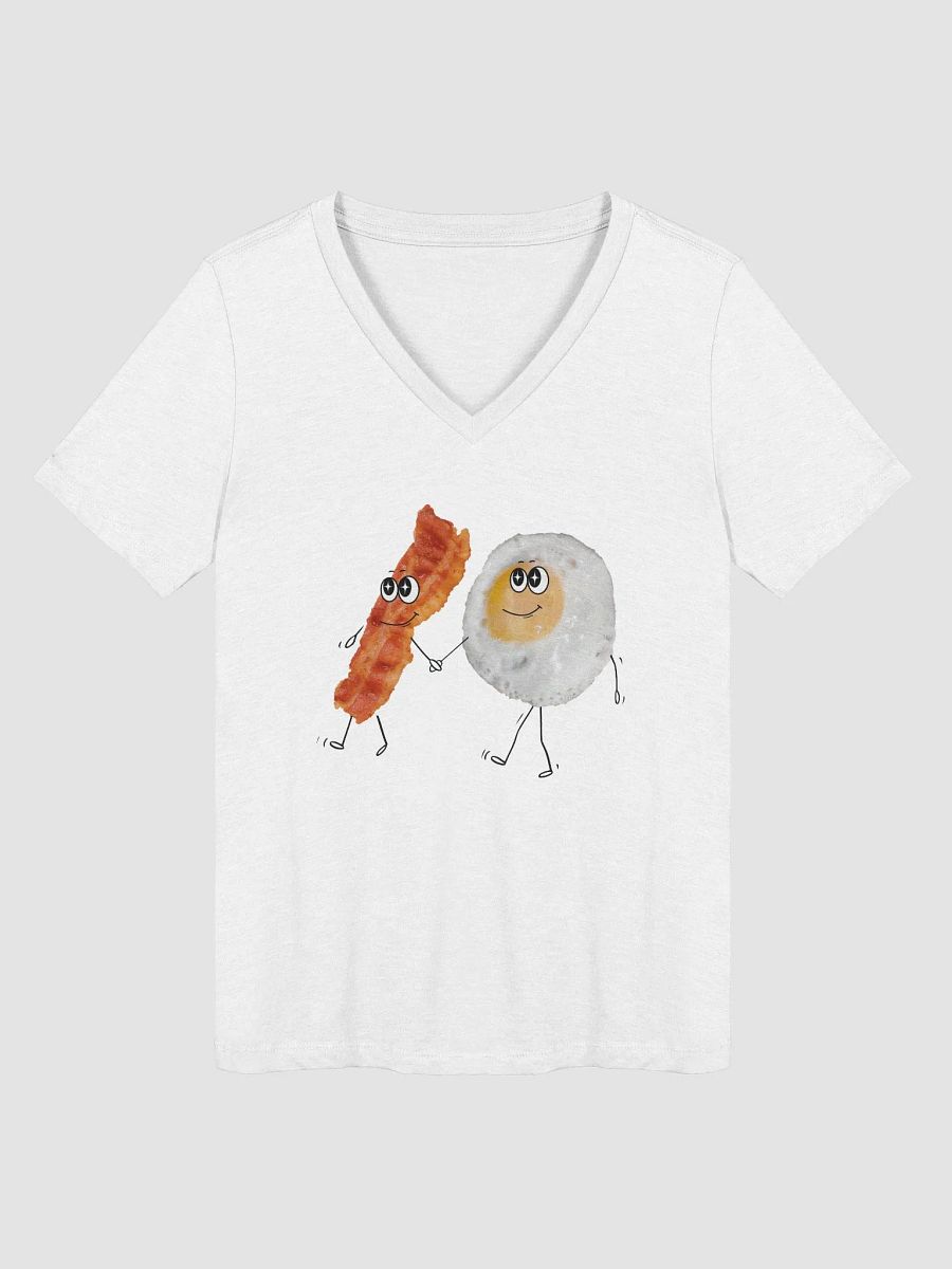 Breakfast Besties Bacon & Eggs V-Neck T-Shirt product image (1)