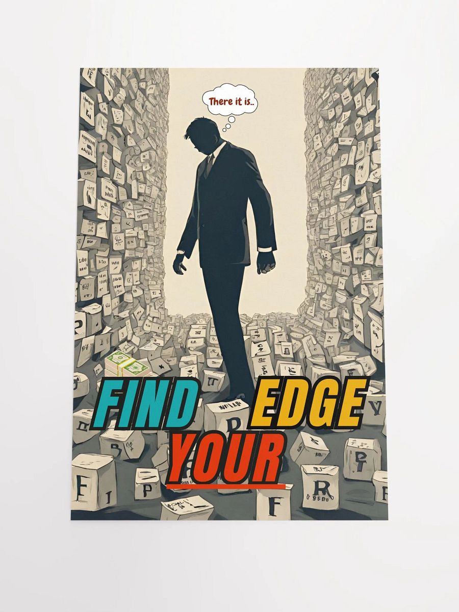 Inspirational FIND YOUR EDGE Poster (Original Artwork) product image (2)