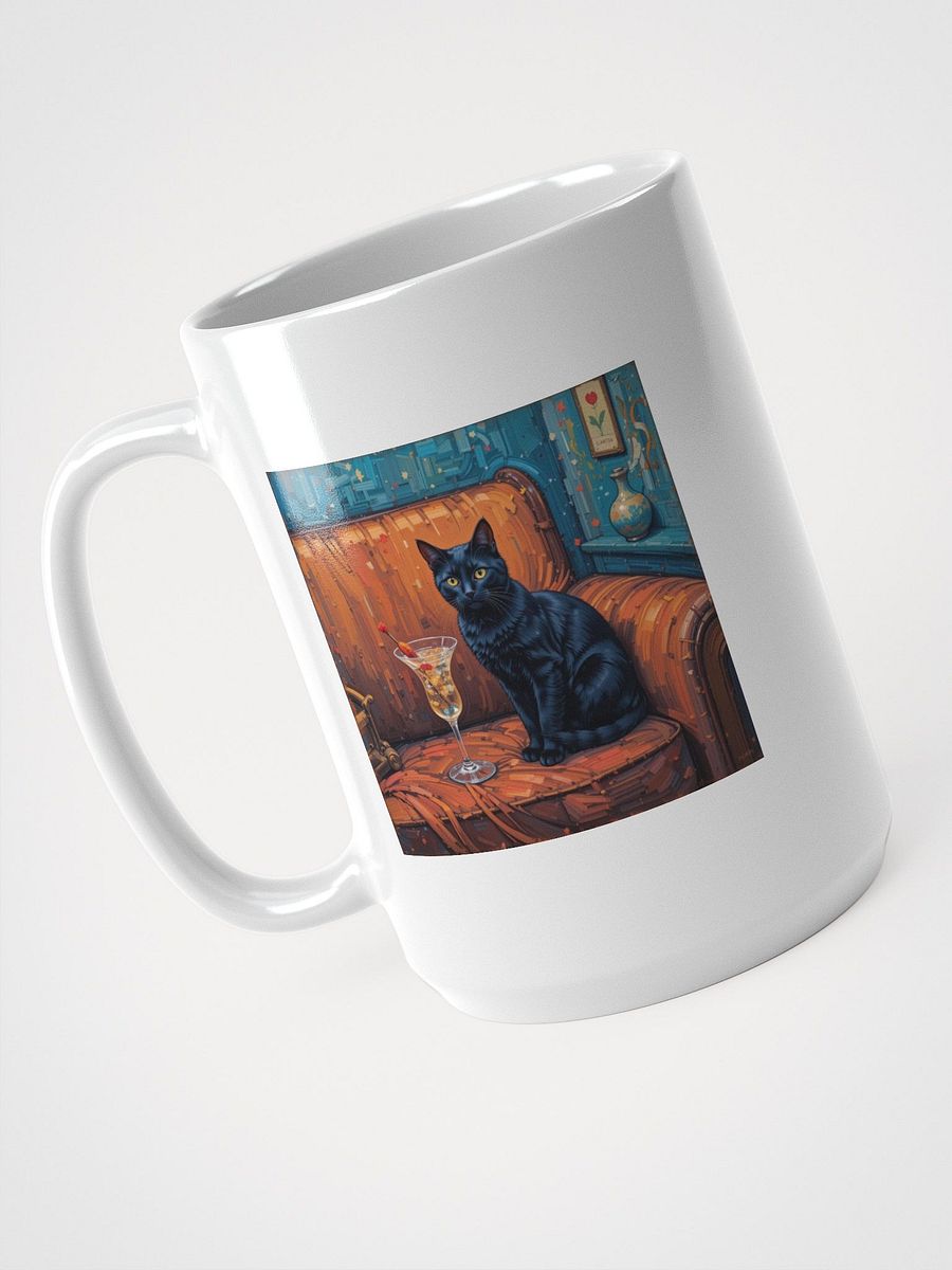 BLACK CAT ON COUCH NEXT TO MARTINI product image (3)
