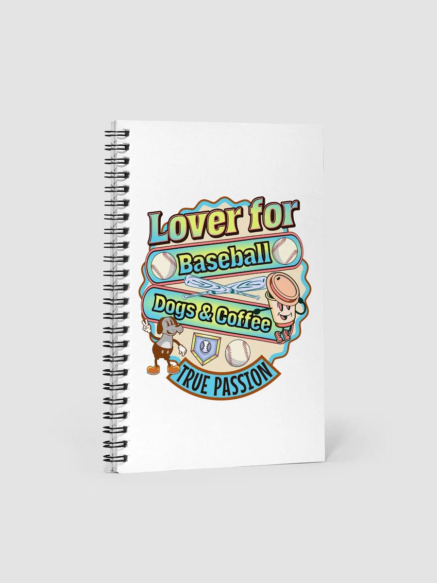 Lover For Baseball Dogs And Coffee Spiral Notebook product image (1)