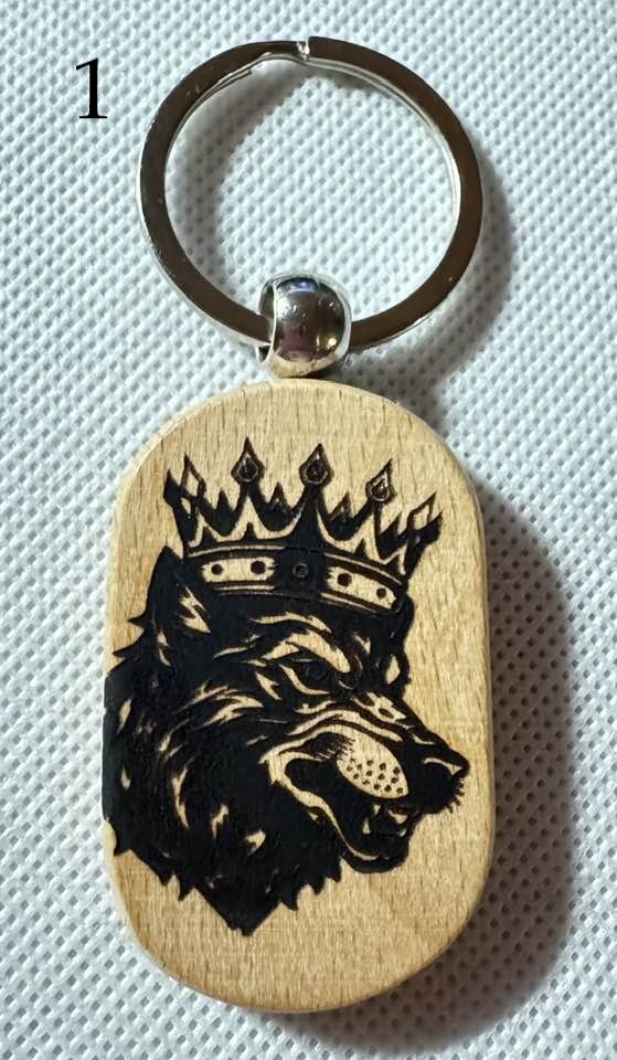 Fantasy Wooden Engraved Keychains | Dragons, Magic & Mythical Creatures | Choose Design product image (1)