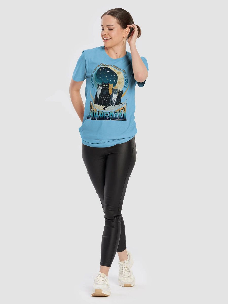 Where Cats Chase Shooting Stars Stargazer Soft Tee product image (40)