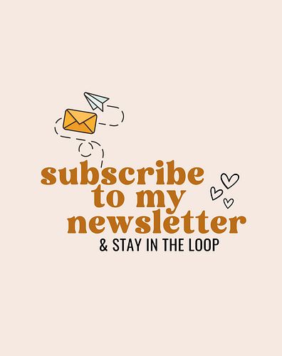 Are you subscribed to my newsletter? Every single week, I send out snippets about my life, free books, updates on projects, b...