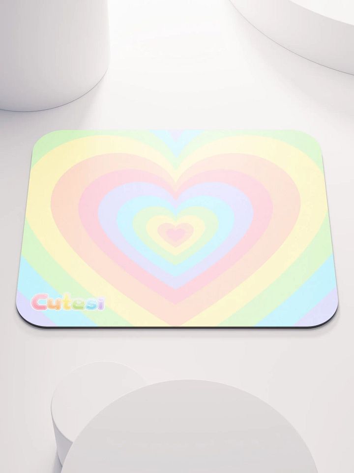 Cutesi Rainbow Heart Small Desk Mat product image (1)