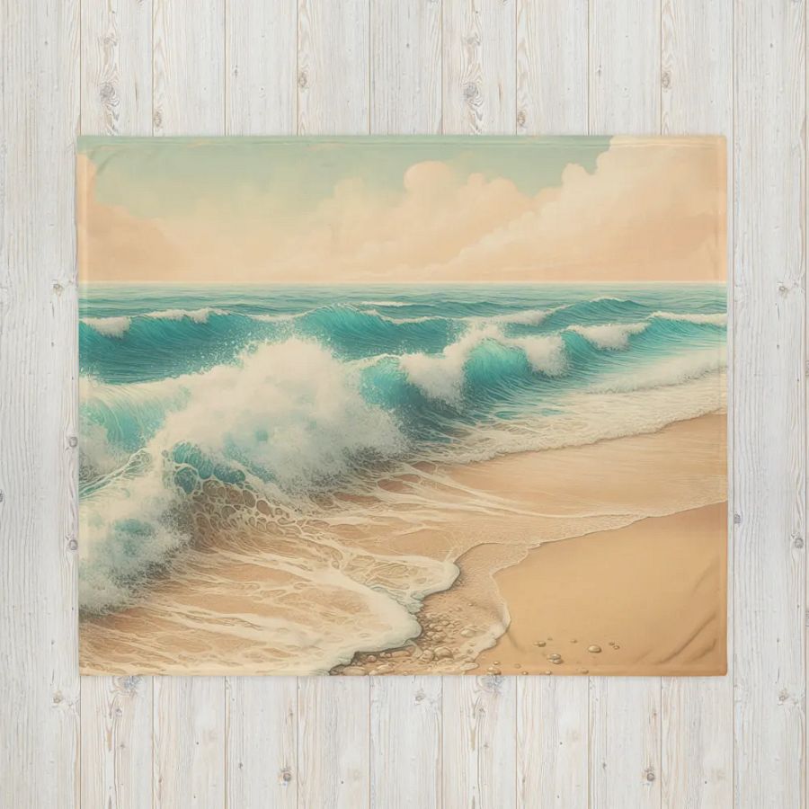 Ocean Shoreline Serenity Throw Blanket product image (5)