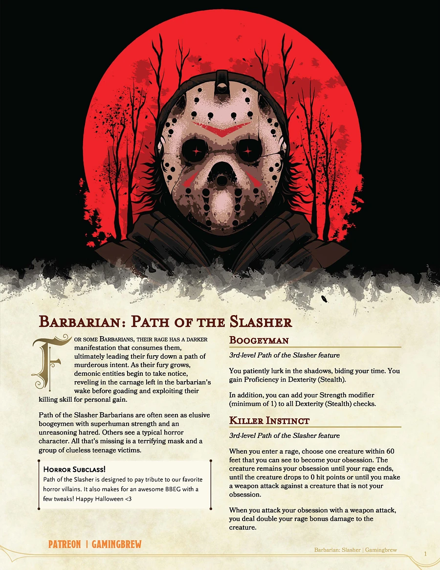 Path of the Slasher | 5E Barbarian Subclass product image (2)